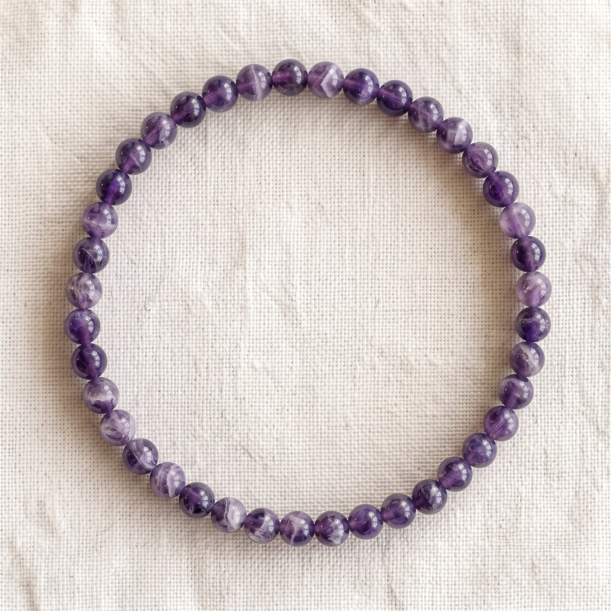 Bracelet en améthyste, perles de 4 mm - visuel provisoire