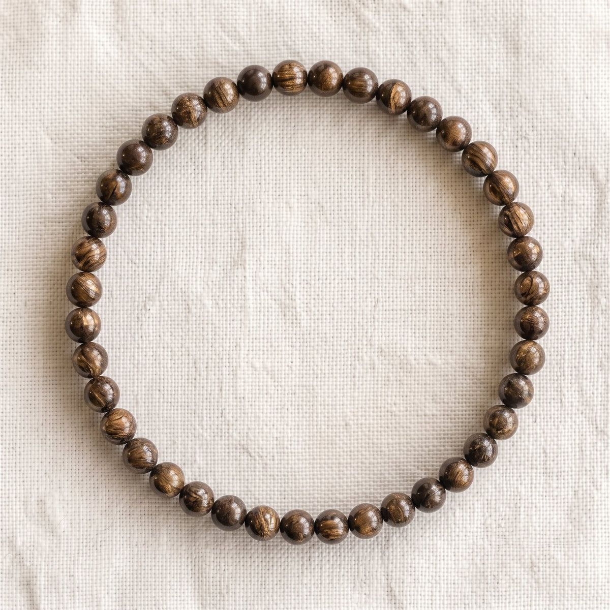 Bracelet en bronzite, perles de 4 mm - visuel provisoire