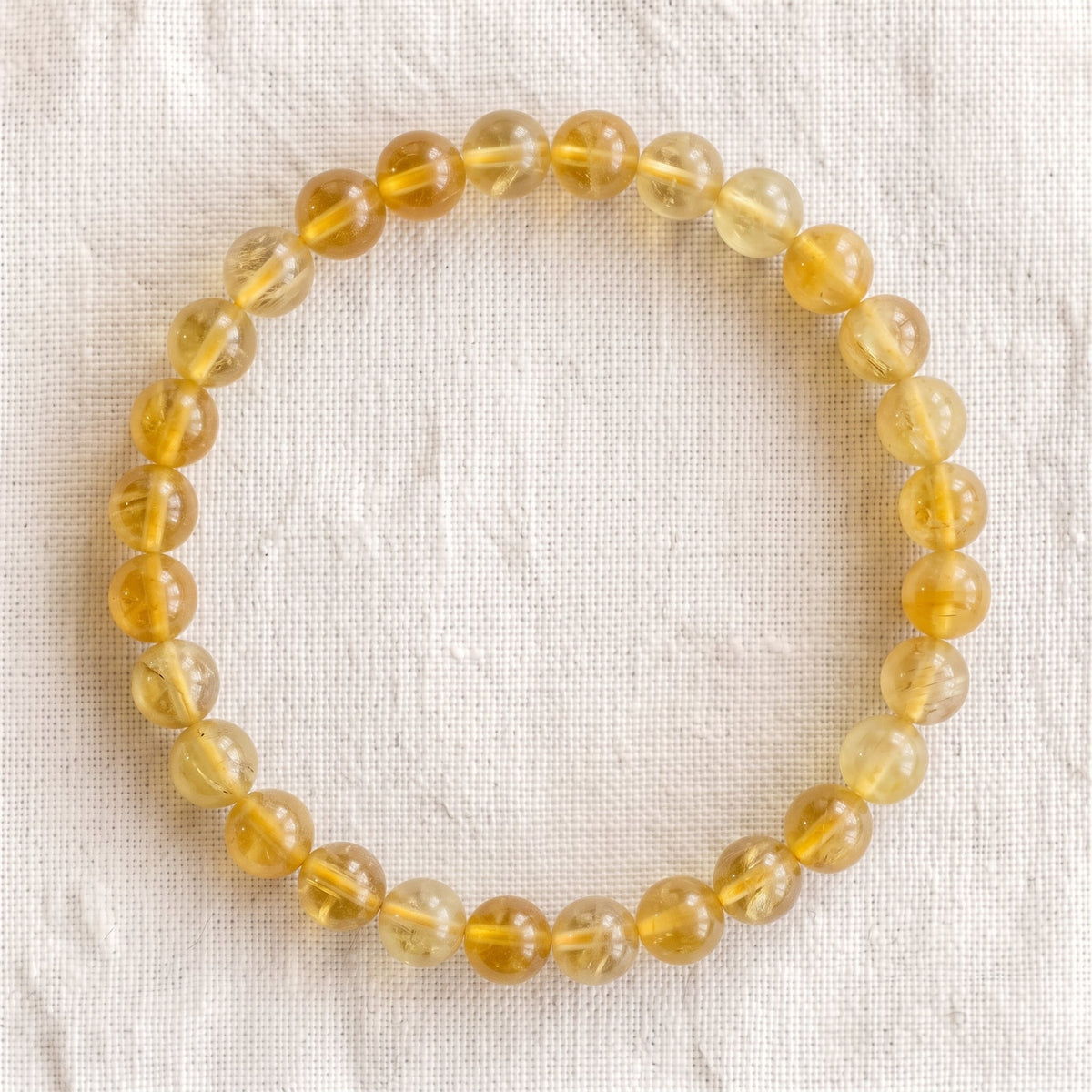 Bracelet en fluorite jaune, perles de 6 mm - visuel provisoire