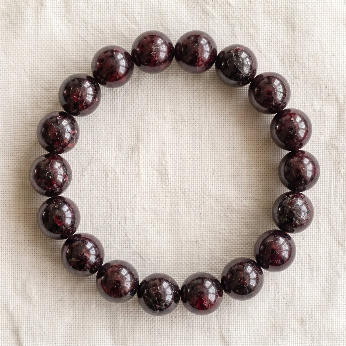 Bracelet en grenat, perles de 10 mm - visuel provisoire