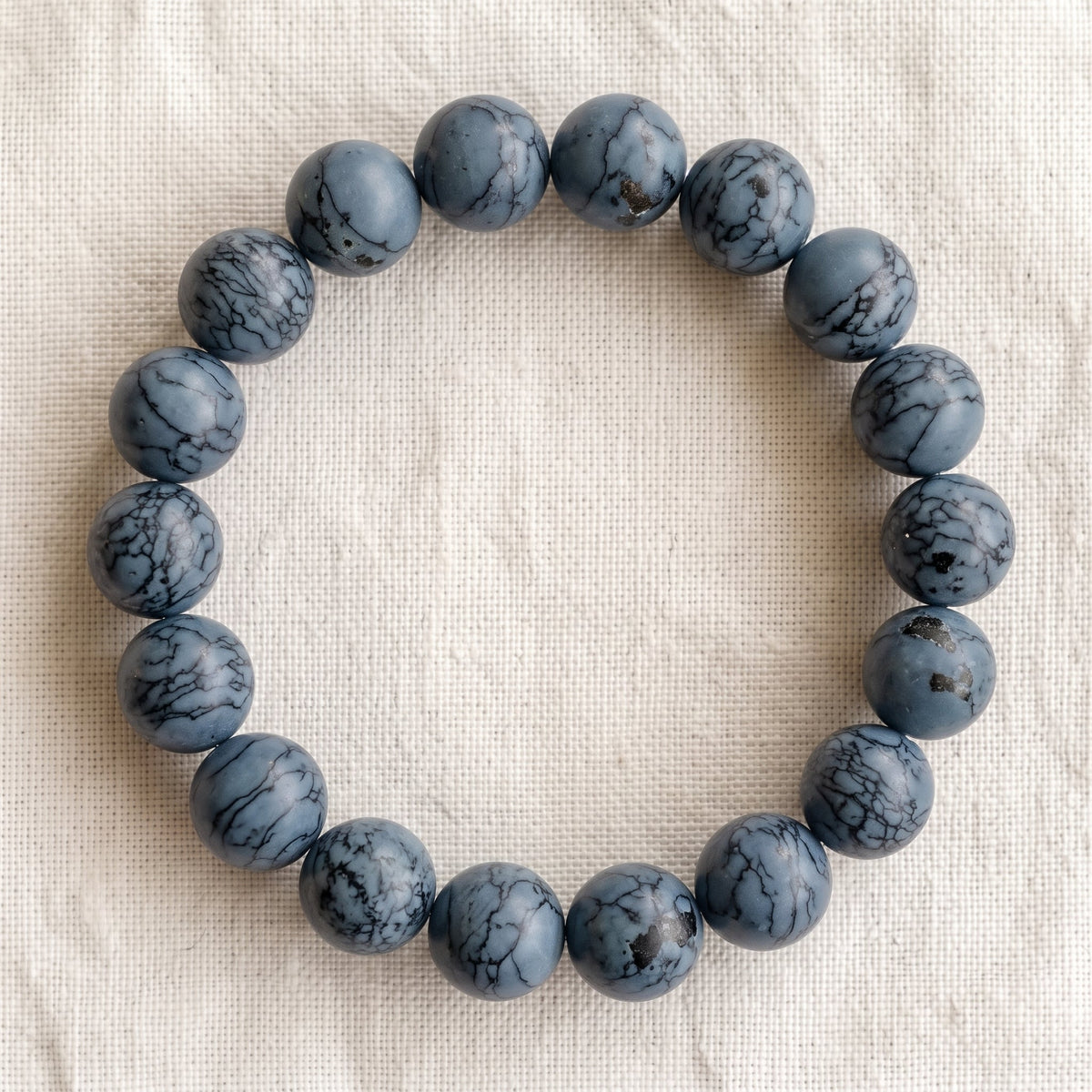 Bracelet en turquoise, perles de 10 mm - visuel provisoire