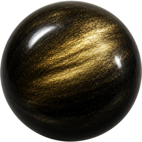 Perle Obsidienne dorée