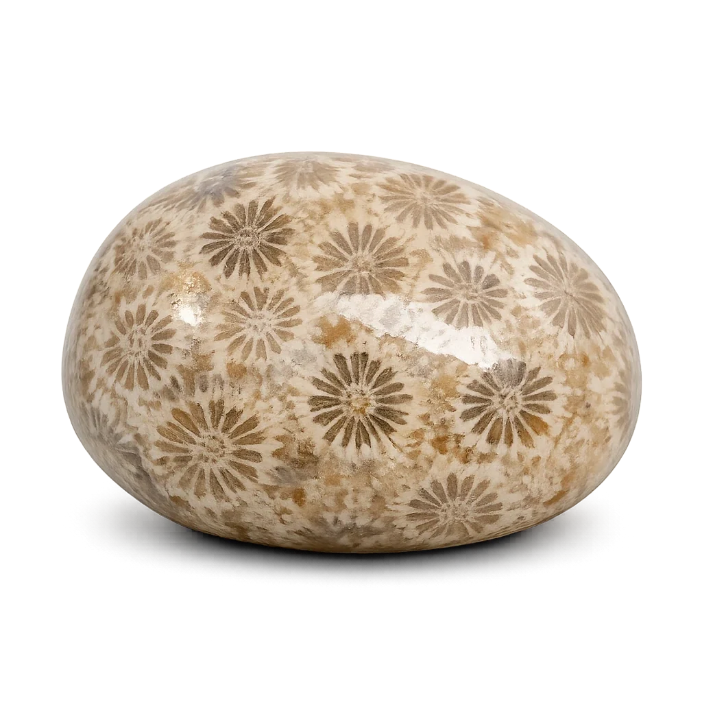Corail fossilisé — visuel provisoire (pierre roulée)