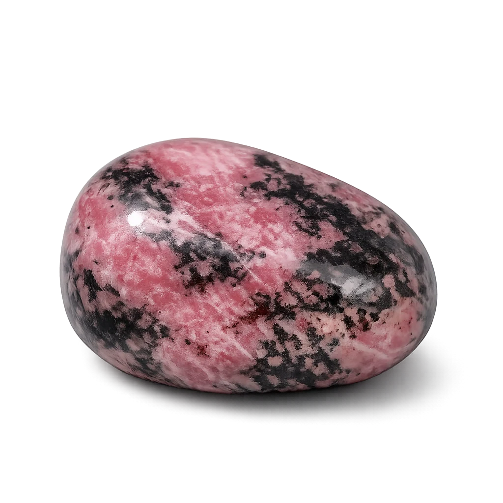 Rhodonite — visuel provisoire (pierre roulée)