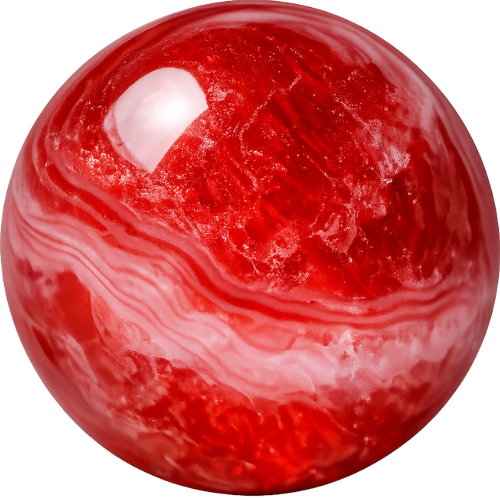 Perle Agate cerise