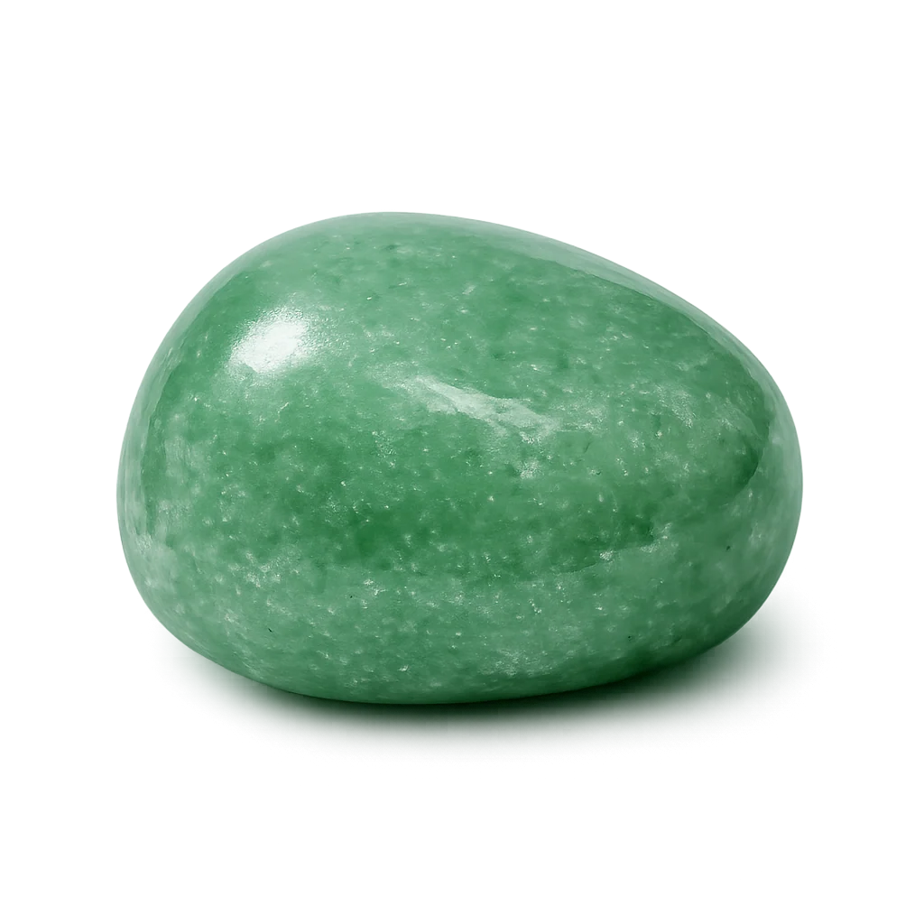 Aventurine verte — visuel provisoire (pierre roulée)