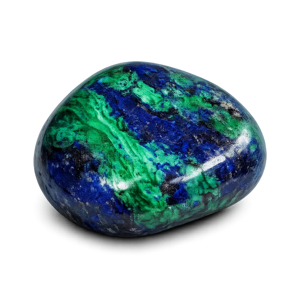 Azurite malachite — visuel provisoire (pierre roulée)