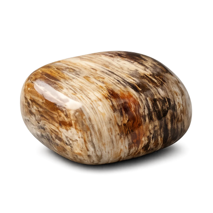 Bois fossilisé — visuel provisoire (pierre roulée)