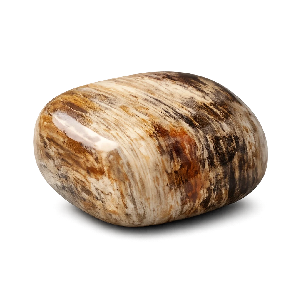 Bois fossilisé, pierre roulée · visuel provisoire