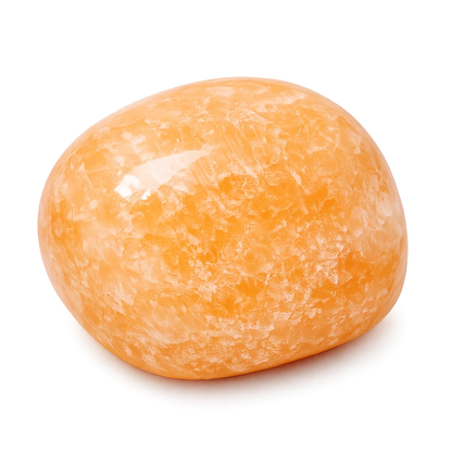 Calcite orange — visuel provisoire (pierre roulée)