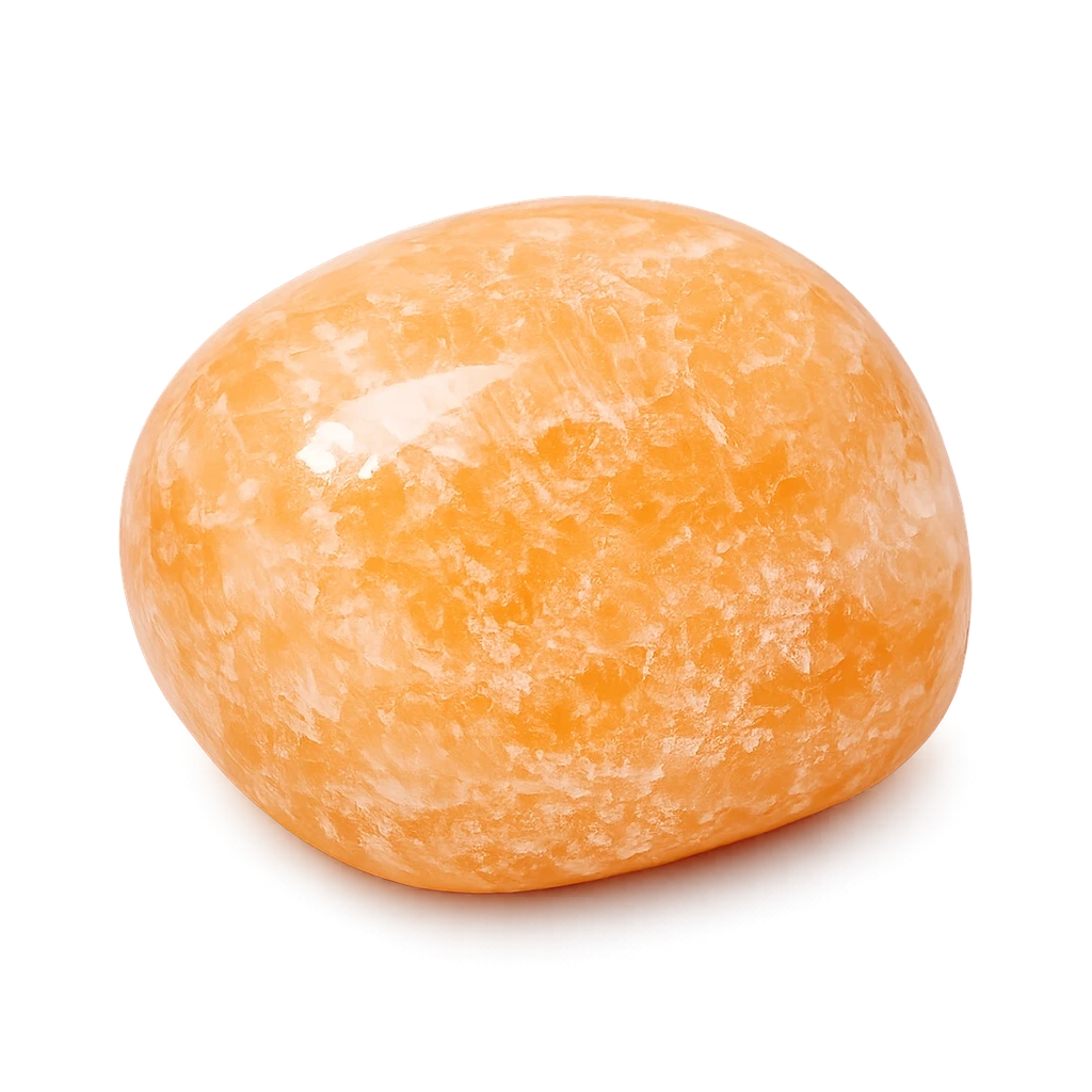 Calcite orange, pierre roulée · visuel provisoire