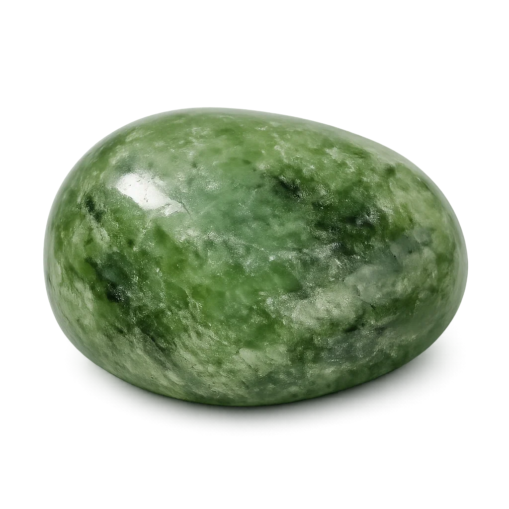 Jade néphrite — visuel provisoire (pierre roulée)