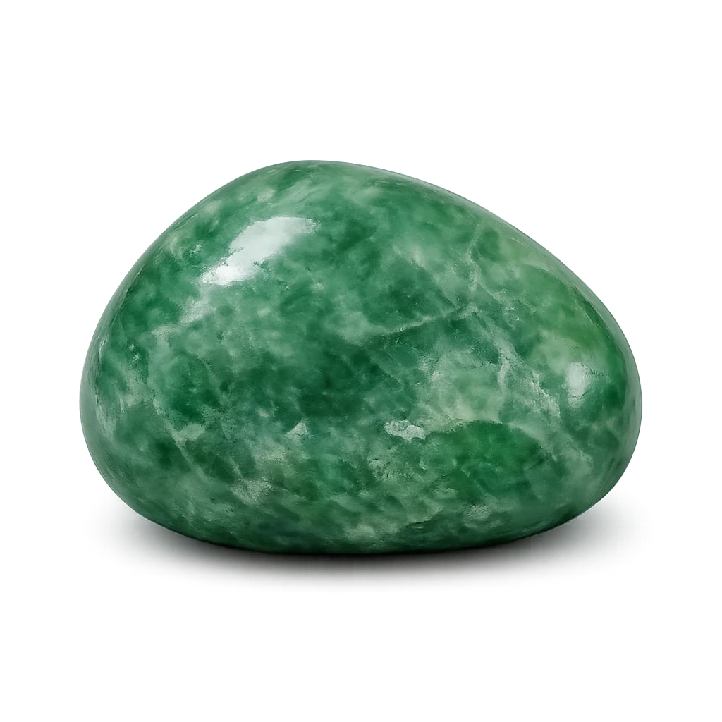 Jade verte, pierre roulée · visuel provisoire