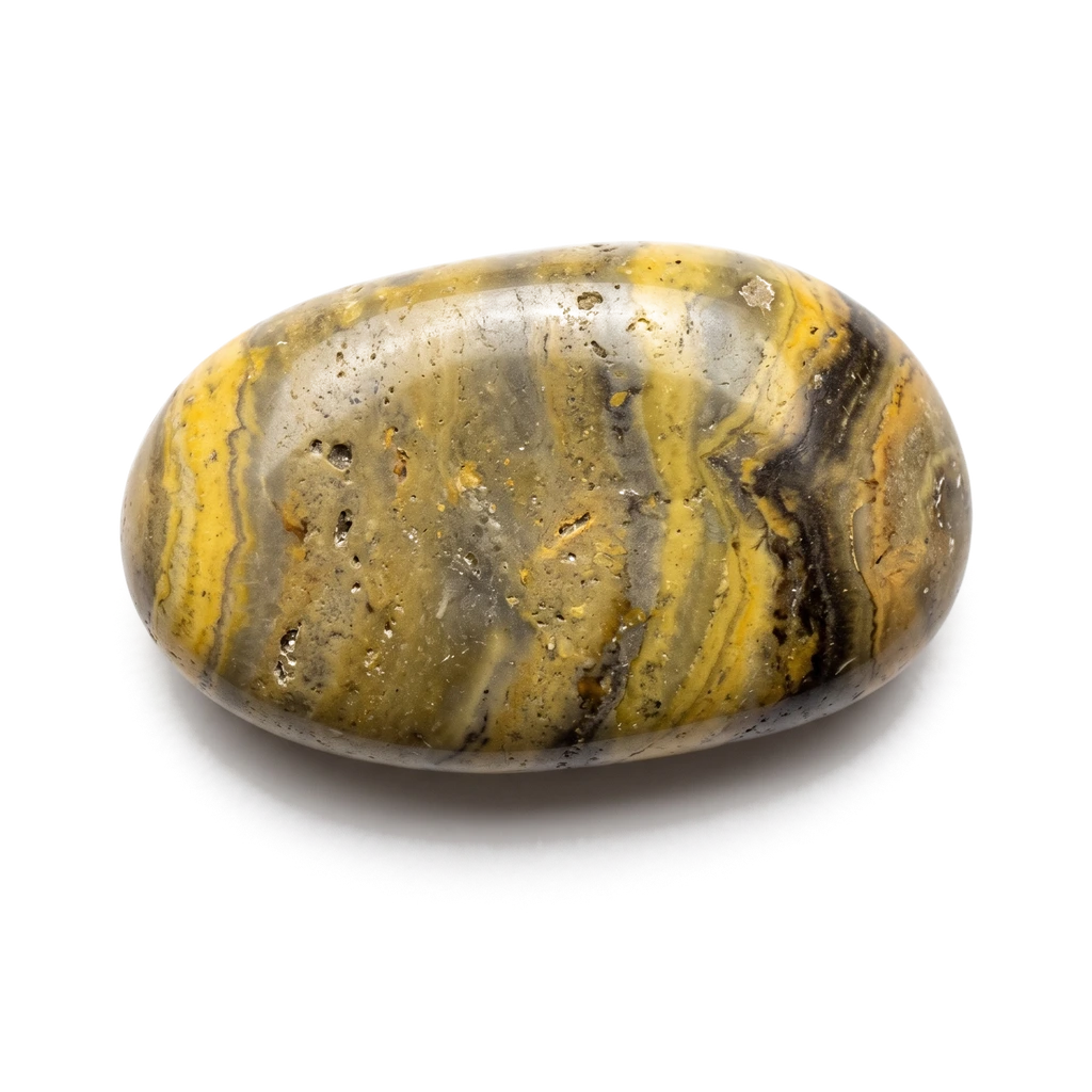 Jaspe bumblebee, pierre roulée · visuel provisoire