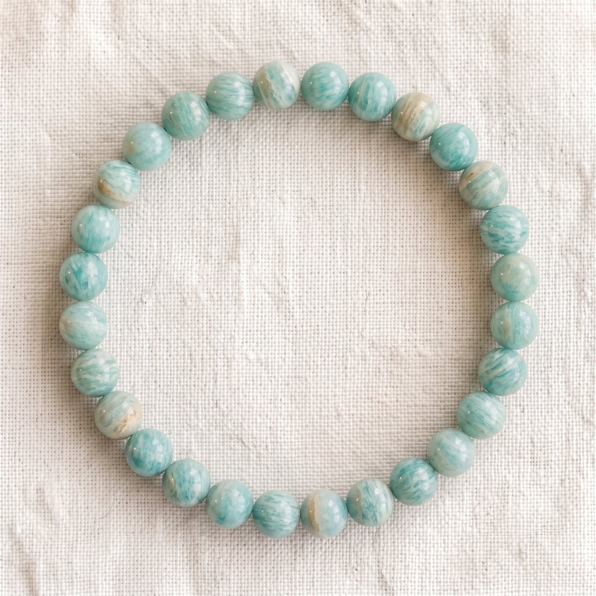 Bracelet en amazonite, perles de 6 mm - visuel provisoire