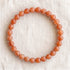 Bracelet en aventurine orange, perles de 6 mm - visuel provisoire