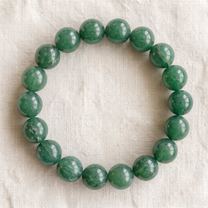Bracelet en aventurine verte, perles de 10 mm - visuel provisoire