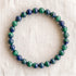 Bracelet en azurite malachite, perles de 6 mm - visuel provisoire