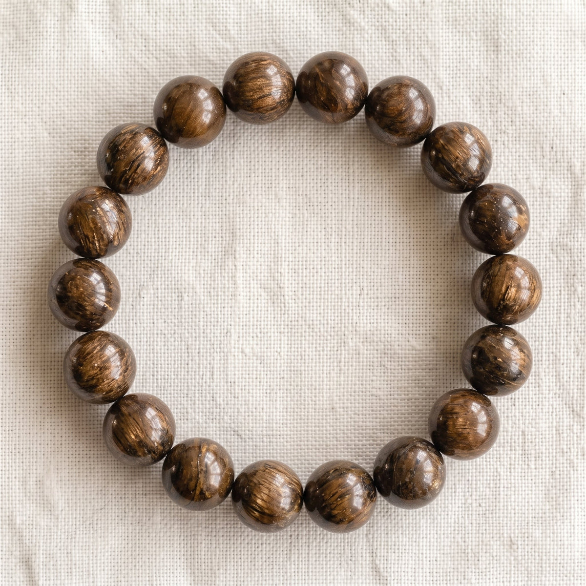 Bracelet en bronzite, perles de 10 mm - visuel provisoire
