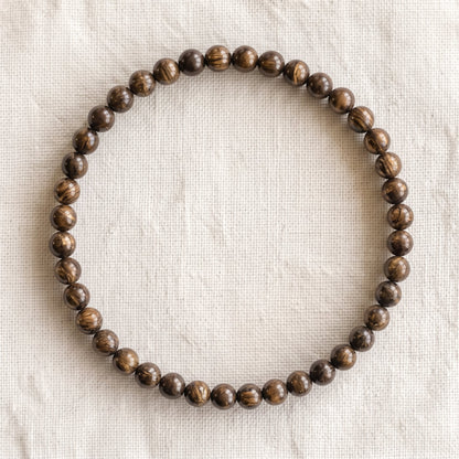 Bracelet en bronzite, perles de 4 mm - visuel provisoire