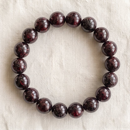 Bracelet en grenat, perles de 10 mm - visuel provisoire