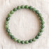 Bracelet en jade verte, perles de 6 mm - visuel provisoire