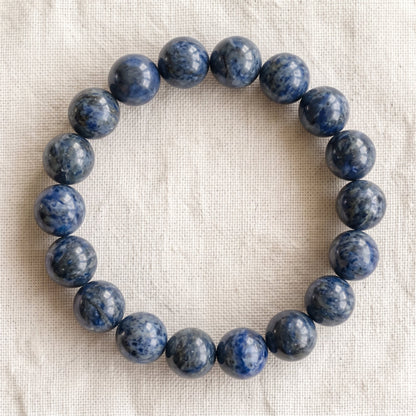 Bracelet en jaspe bleu, perles de 10 mm - visuel provisoire
