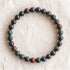 Bracelet en jaspe héliotrope, perles de 6 mm - visuel provisoire