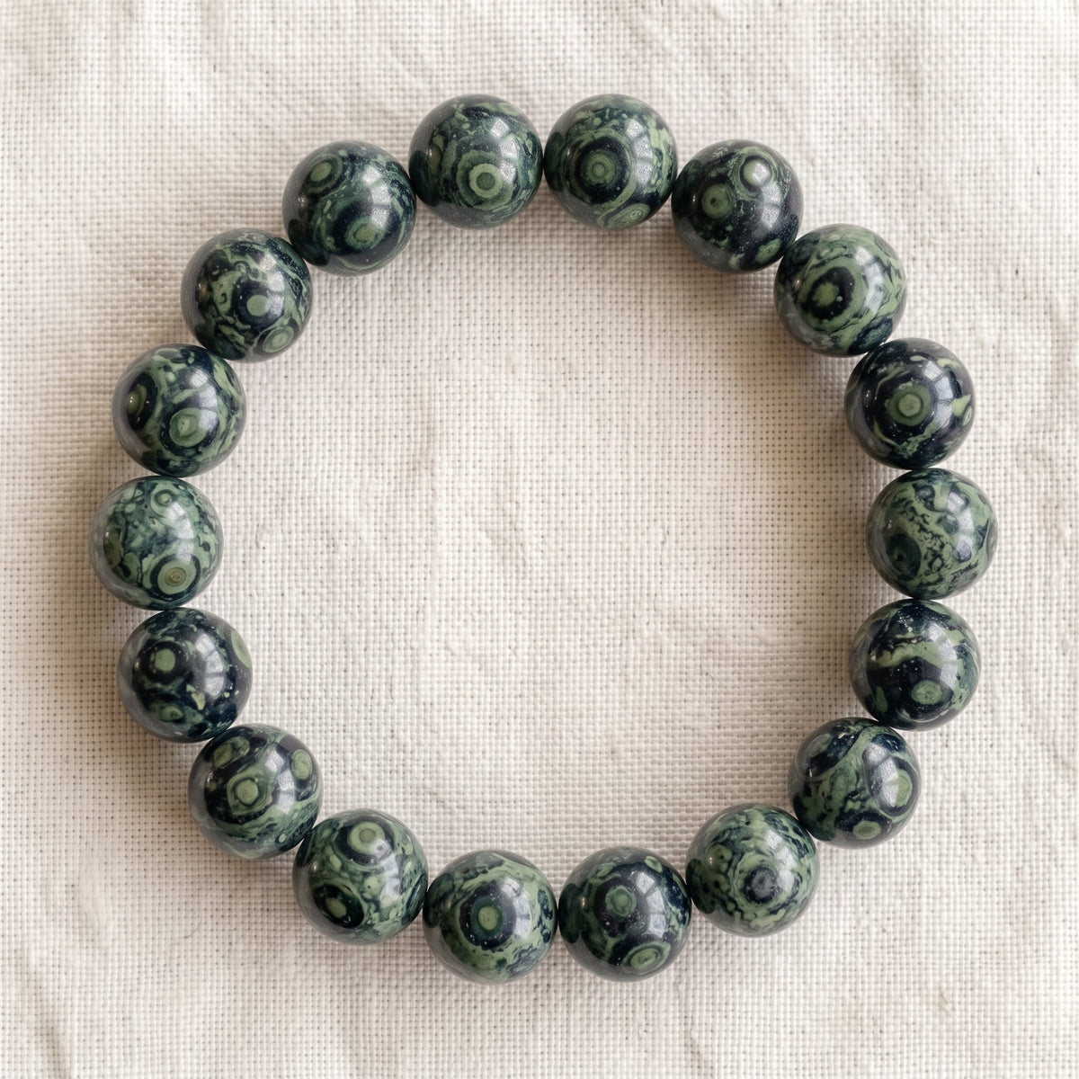 Bracelet en jaspe kambaba, perles de 10 mm - visuel provisoire
