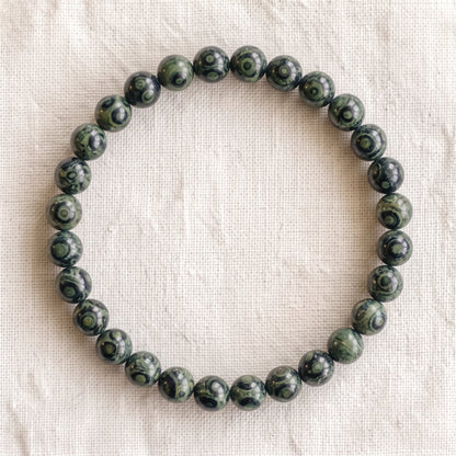 Bracelet en jaspe kambaba, perles de 6 mm - visuel provisoire