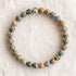 Bracelet en jaspe océan, perles de 6 mm - visuel provisoire
