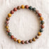 Bracelet en jaspe polychrome, perles de 6 mm - visuel provisoire