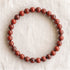 Bracelet en jaspe rouge, perles de 6 mm - visuel provisoire