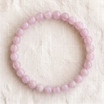 Bracelet en kunzite, perles de 6 mm - visuel provisoire