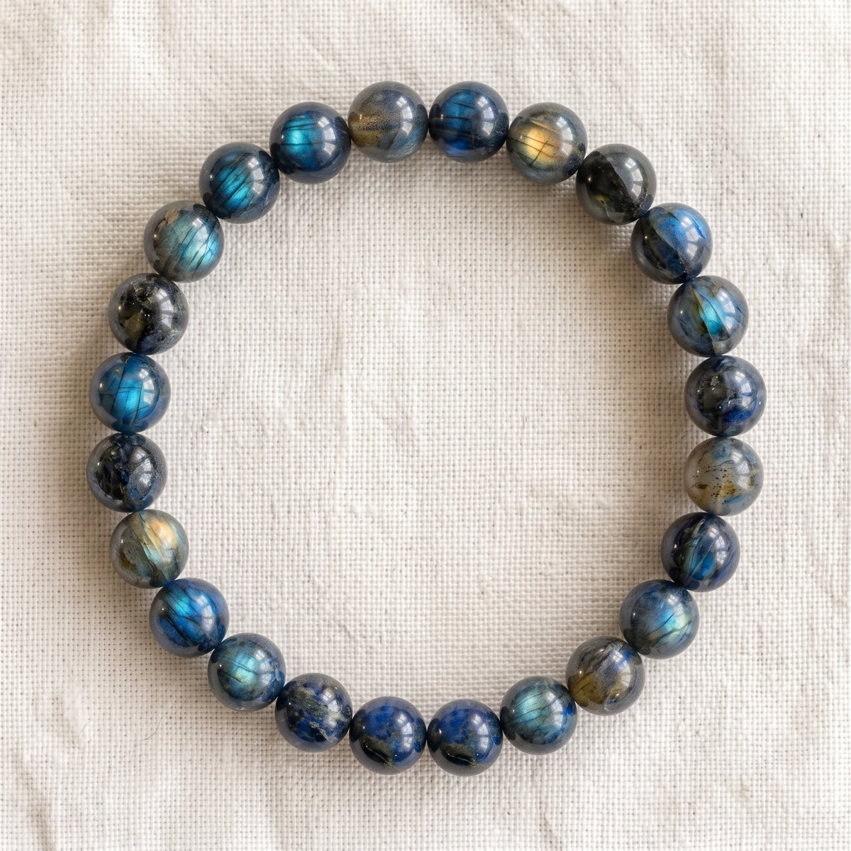 Bracelet en labradorite, perles de 6 mm - visuel provisoire