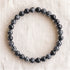 Bracelet en obsidienne neige, perles de 6 mm - visuel provisoire