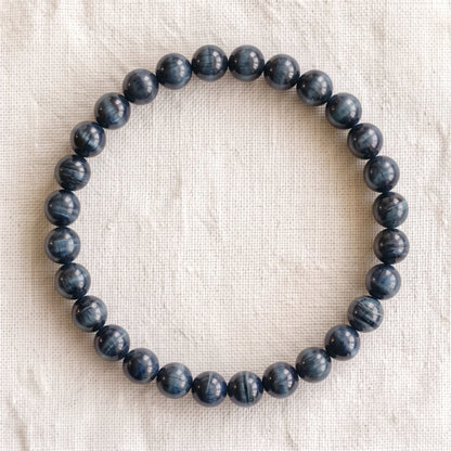Bracelet en œil de faucon, perles de 6 mm - visuel provisoire
