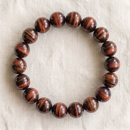 Bracelet en œil de taureau, perles de 10 mm - visuel provisoire