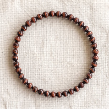 Bracelet en œil de taureau, perles de 4 mm - visuel provisoire