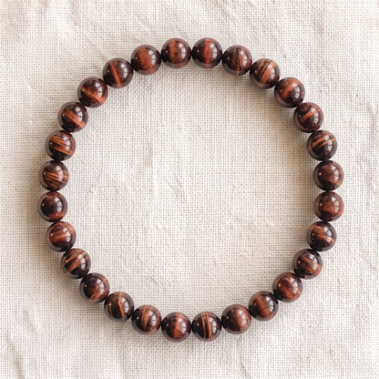 Bracelet en œil de taureau, perles de 6 mm - visuel provisoire