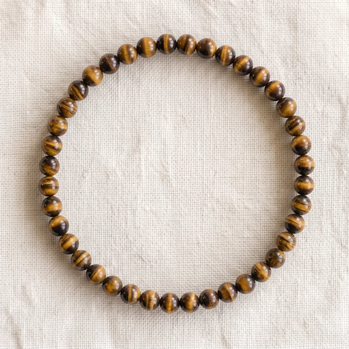 Bracelet en œil de tigre, perles de 4 mm - visuel provisoire