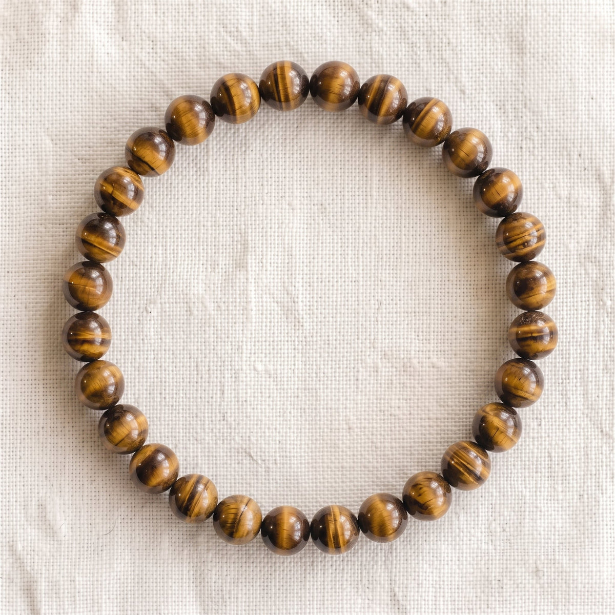 Bracelet en œil de tigre, perles de 6 mm - visuel provisoire