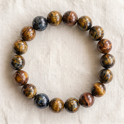 Bracelet en piétersite, perles de 10 mm - visuel provisoire