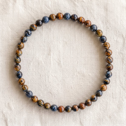 Bracelet en piétersite, perles de 4 mm - visuel provisoire