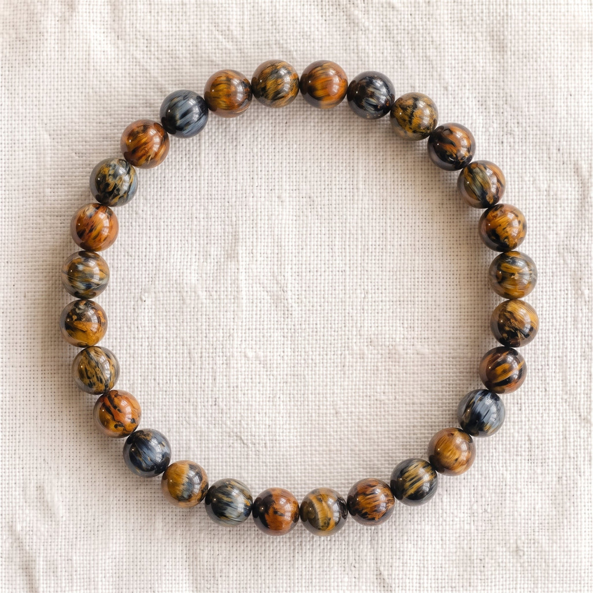 Bracelet en piétersite, perles de 6 mm - visuel provisoire