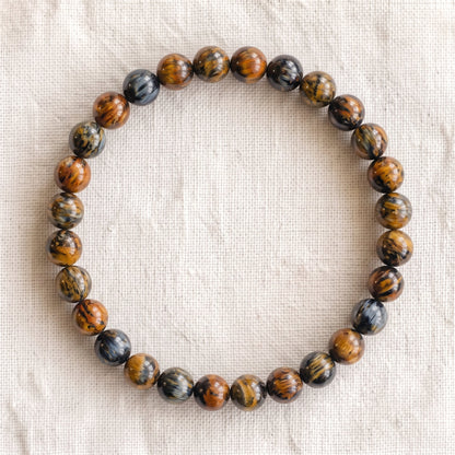 Bracelet en piétersite, perles de 6 mm - visuel provisoire
