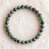 Bracelet en rubis zoïsite, perles de 6 mm - visuel provisoire