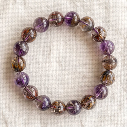 Bracelet en super seven, perles de 10 mm - visuel provisoire