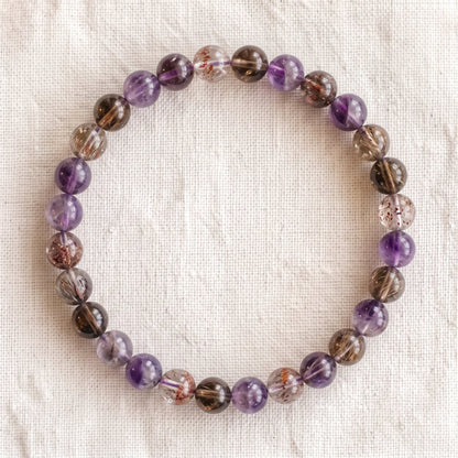 Bracelet en super seven, perles de 6 mm - visuel provisoire