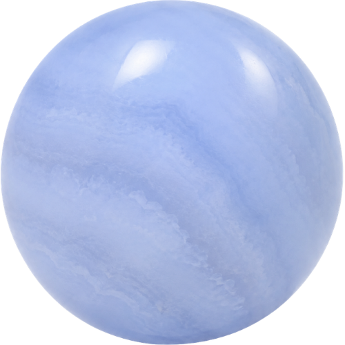 Perle Calcédoine bleue